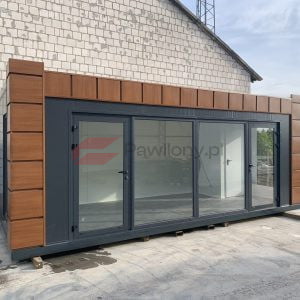 Pawilon handlowy 6x3 Kasetony złoty dąb